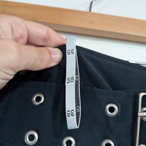 Tuzzi Stretch Built-In Belt Navy Blue Size 38 Size 8 - Picture 3 of 5